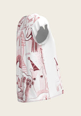 The Horse Fair in Rose Loose Fitting V Neck Shirt ESPOIR RIDER APPAREL by Espoir Equestrian