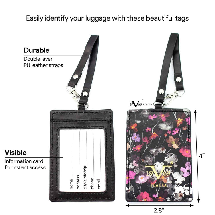 Runway Vegan Leather Luggage Tags Set Luggage Tags by Travellty