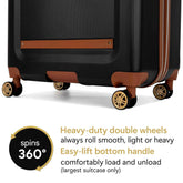 Vintage 3 Piece Expandable Retro Luggage Set Luggage Sets by Travellty