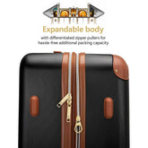 Vintage 3 Piece Expandable Retro Luggage Set Luggage Sets by Travellty