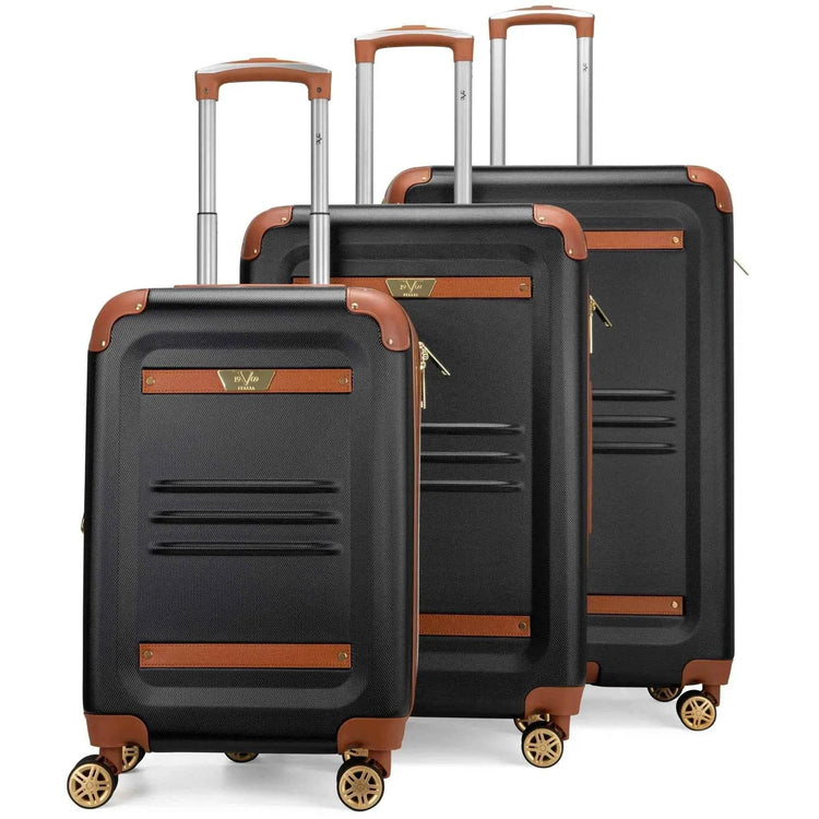 Vintage 3 Piece Expandable Retro Luggage Set Luggage Sets by Travellty