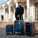 Vintage 3 Piece Expandable Retro Luggage Set Luggage Sets by Travellty