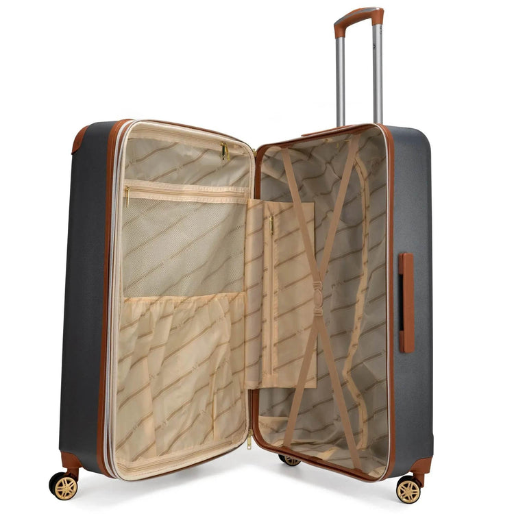 Vintage 3 Piece Expandable Retro Luggage Set Luggage Sets by Travellty