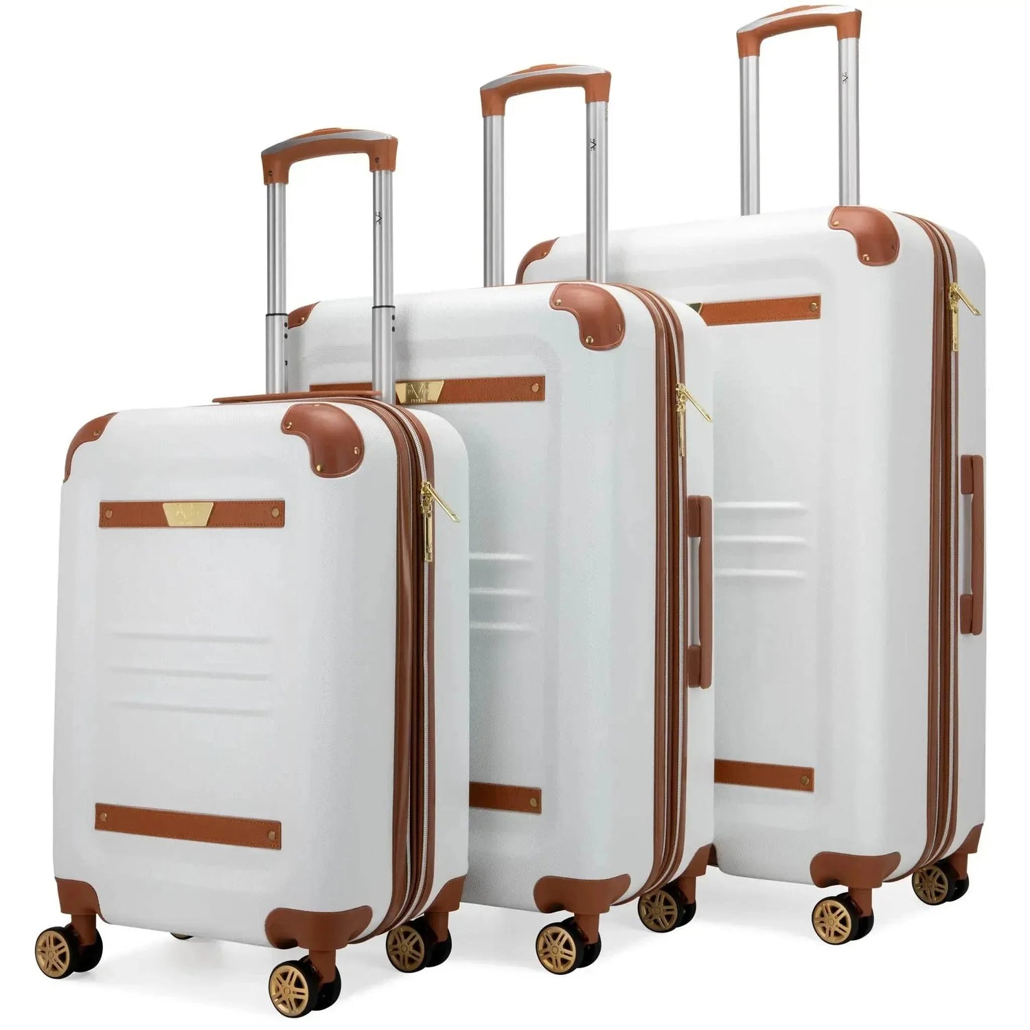 Vintage 3 Piece Expandable Retro Luggage Set Luggage Sets by Travellty