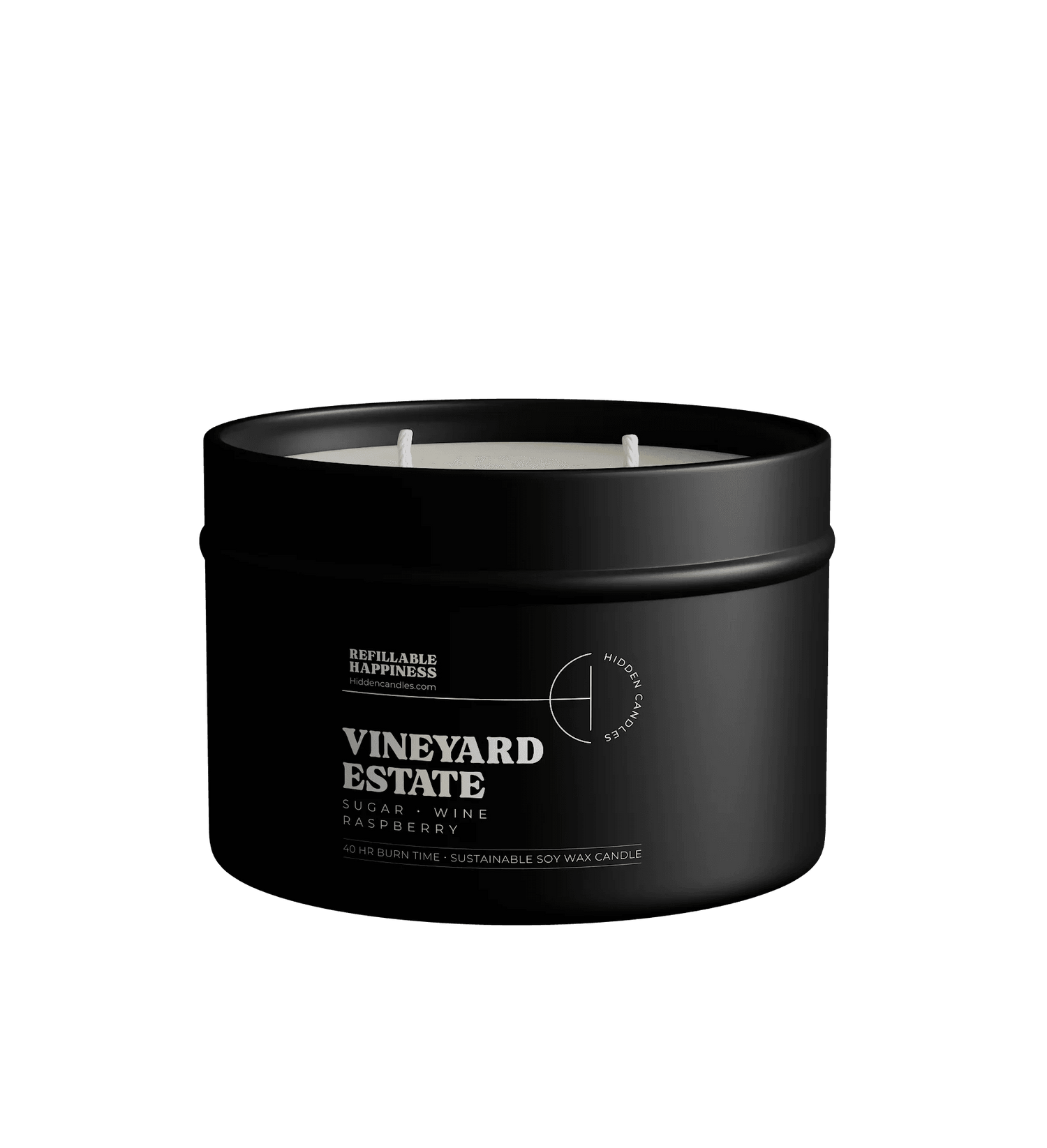 Vineyard Estate Candle Refill Candle Tin by Hidden Candles