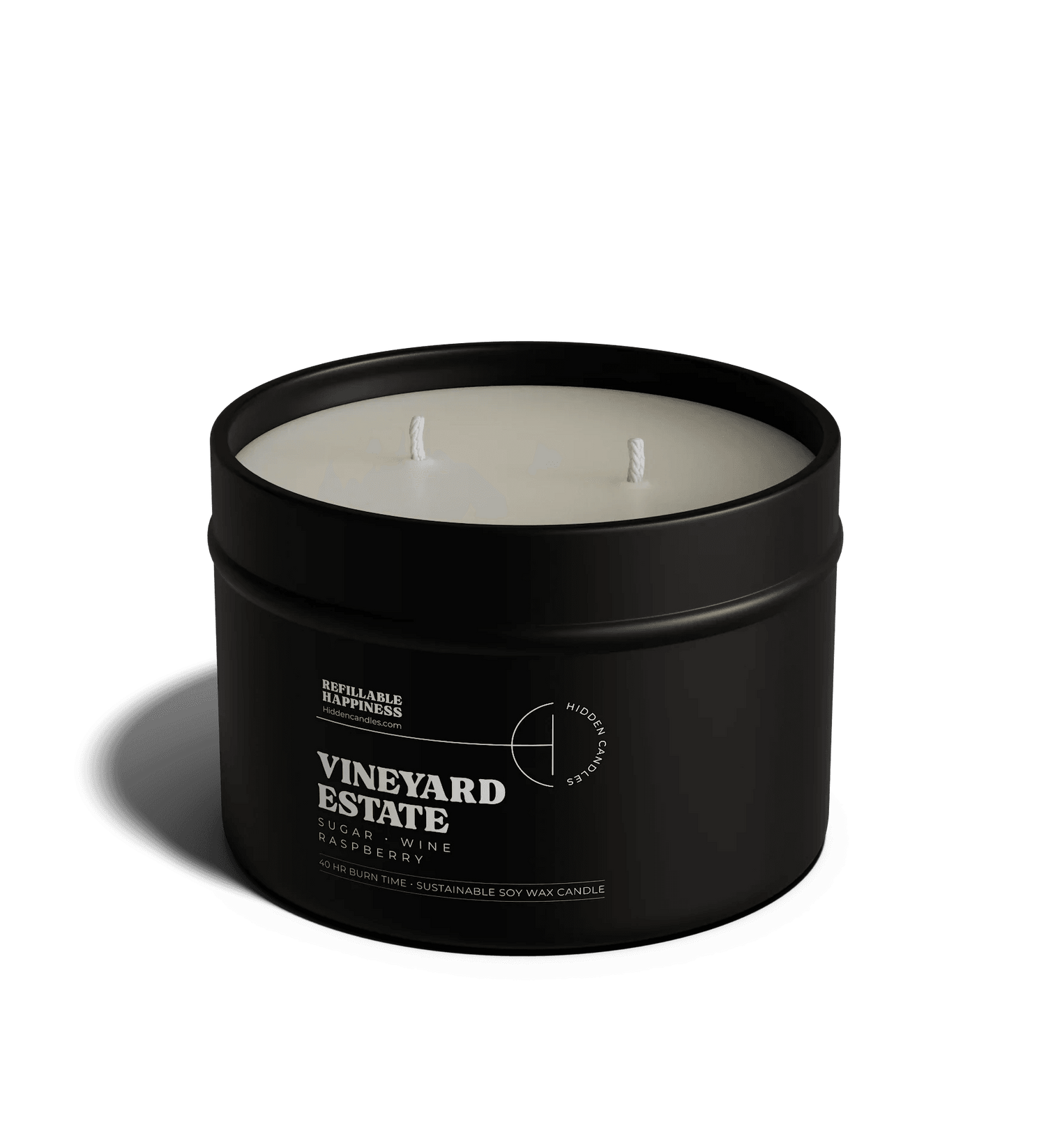 Vineyard Estate Candle Refill Candle Tin by Hidden Candles