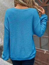 Plus Size Relaxed Fit Waffle Knit Round Neck T-Shirt women Attire by Trendsi