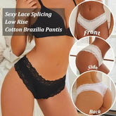 5PCS Lace Cotton Brazilian Panties Lace Cotton Brazilian Panties by Dropshee