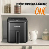 Air Fryer 3 Qt, Small Airfryer Digital Space Saving Compact, Bake, Reheat, Roasts for Quick Easy Meals, Mini Compact & Quiet Air Fryer by DSERS