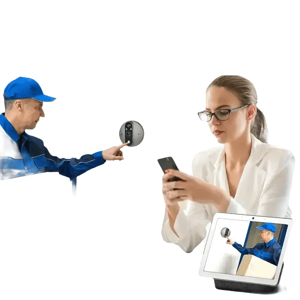 Alexa Door Cam with PIR Motion Screen Home Door by SOHO SECURITY Store