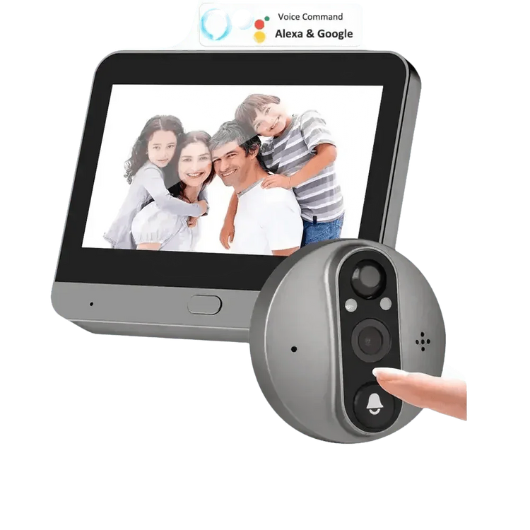 Alexa Door Cam with PIR Motion Screen Home Door by SOHO SECURITY Store