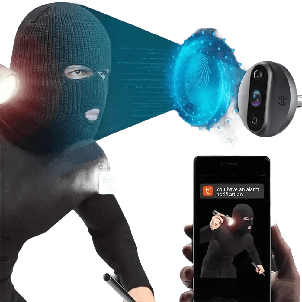 Alexa Door Cam with PIR Motion Screen Home Door by SOHO SECURITY Store
