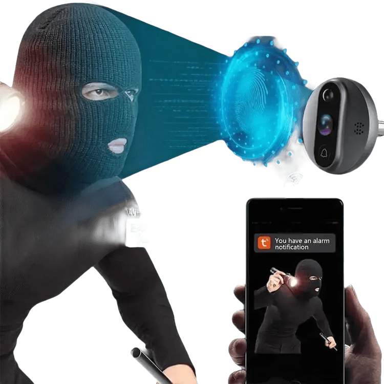 Alexa Door Cam with PIR Motion Screen Home Door by SOHO SECURITY Store