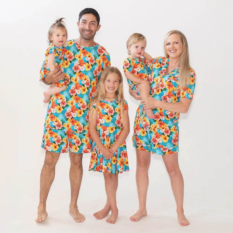 Ruffle Dress Short Sleeve Aloha by Khlobe