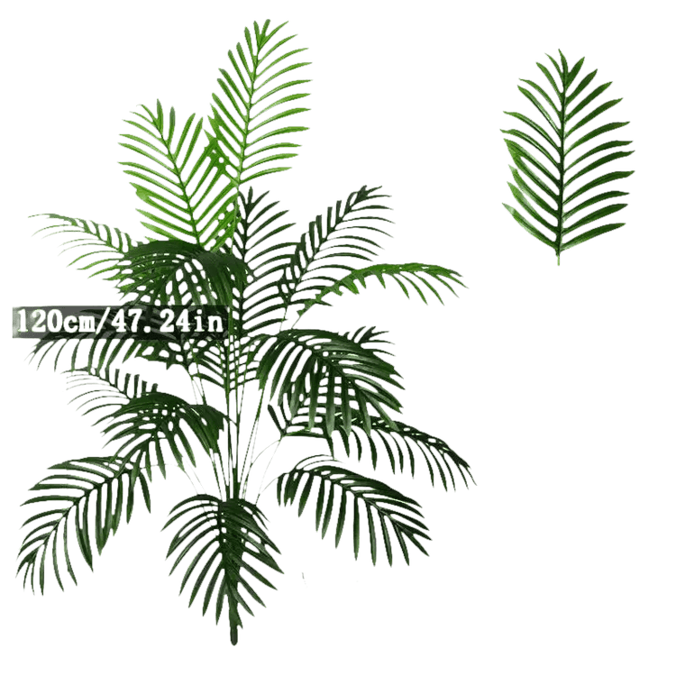 Palmera Areca Artificial Grande en Maceta Blanca - Planta Tropical Falsa Palm Tree en Maceta Blanca Artificial Trees by Kmitang Official Store
