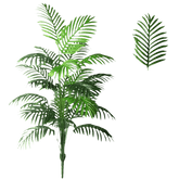 Palmera Areca Artificial Grande en Maceta Blanca - Planta Tropical Falsa Palm Tree en Maceta Blanca Artificial Trees by Kmitang Official Store