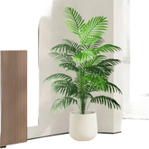 Palmera Areca Artificial Grande en Maceta Blanca - Planta Tropical Falsa Palm Tree en Maceta Blanca Artificial Trees by Kmitang Official Store