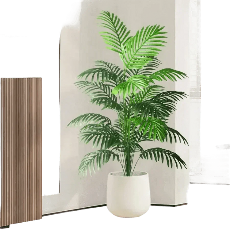 Palmera Areca Artificial Grande en Maceta Blanca - Planta Tropical Falsa Palm Tree en Maceta Blanca Artificial Trees by Kmitang Official Store