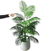 Palmera Areca Artificial Grande en Maceta Blanca - Planta Tropical Falsa Palm Tree en Maceta Blanca Artificial Trees by Kmitang Official Store