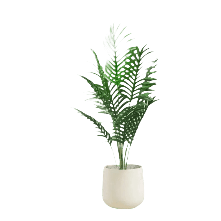 Palmera Areca Artificial Grande en Maceta Blanca - Planta Tropical Falsa Palm Tree en Maceta Blanca Artificial Trees by Kmitang Official Store