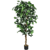 Artificial Ficus Silk Tree in Black Pot fake trees by House Nice Store