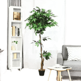 Artificial Ficus Silk Tree in Black Pot fake trees by House Nice Store