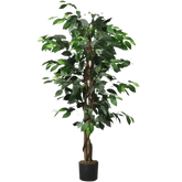 Artificial Ficus Silk Tree in Black Pot fake trees by House Nice Store