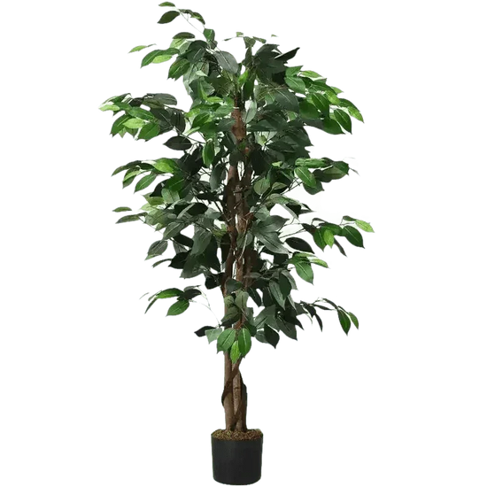 Artificial Ficus Silk Tree in Black Pot fake trees by House Nice Store