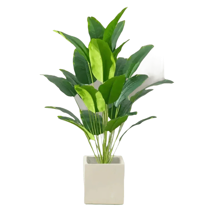 Artificial Tropical Palm Tree in White Pot Palm Tree by Shop1103268110 Store
