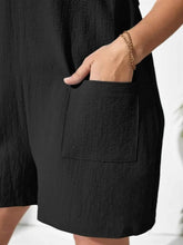 Plus Size Knotted Strap Romper with Pockets women Attire by Trendsi