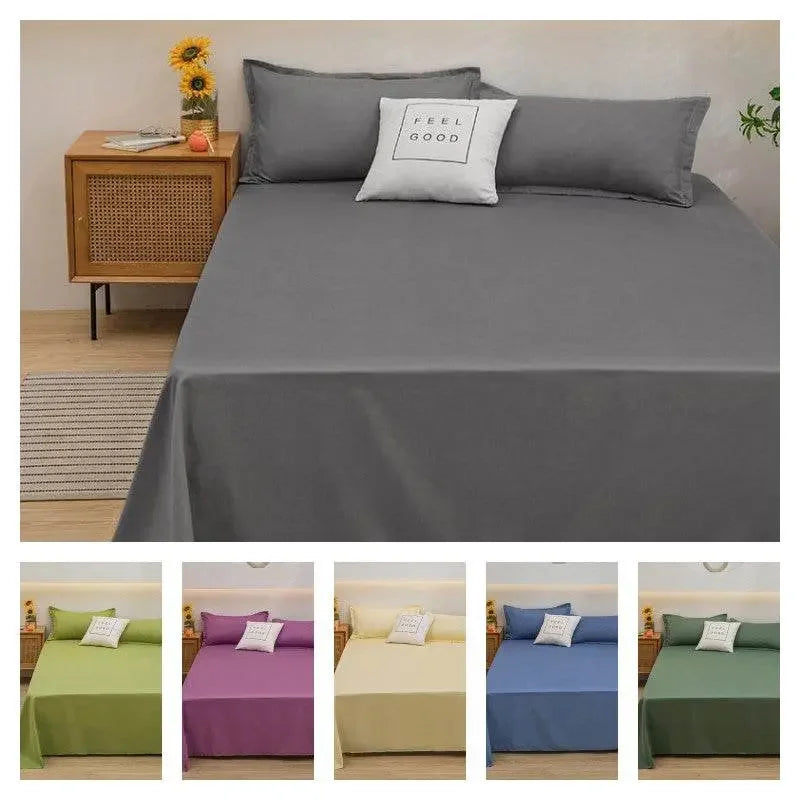 Solid Color Flat Bed Sheet Solid Color Flat Bed Sheet by Dropshee