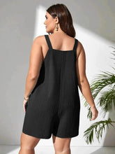 Plus Size Knotted Strap Romper with Pockets women Attire by Trendsi