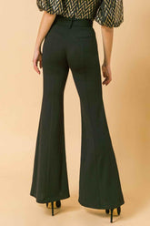COUNTDOWN THE HOURS WOVEN FLARED PANTS PANTS by Flying Tomato