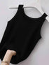 Plus Size Ribbed Knit Scoop Neck Tank Top women Attire by Trendsi