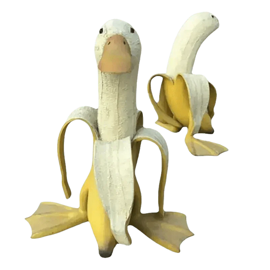 Banana Duck Creative Garden Decor Figurines Garden Decor by Beautifu Store