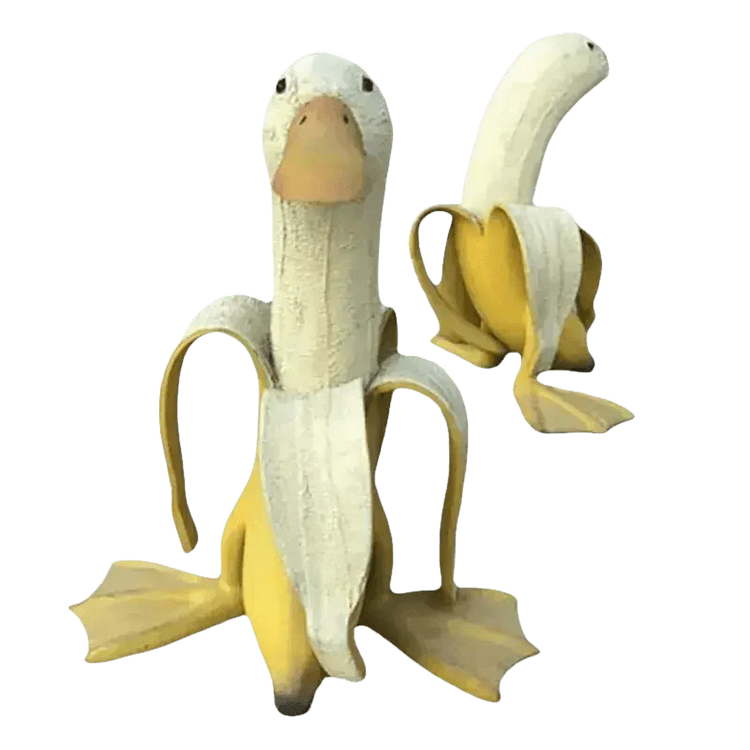 Banana Duck Creative Garden Decor Figurines Garden Decor by Beautifu Store