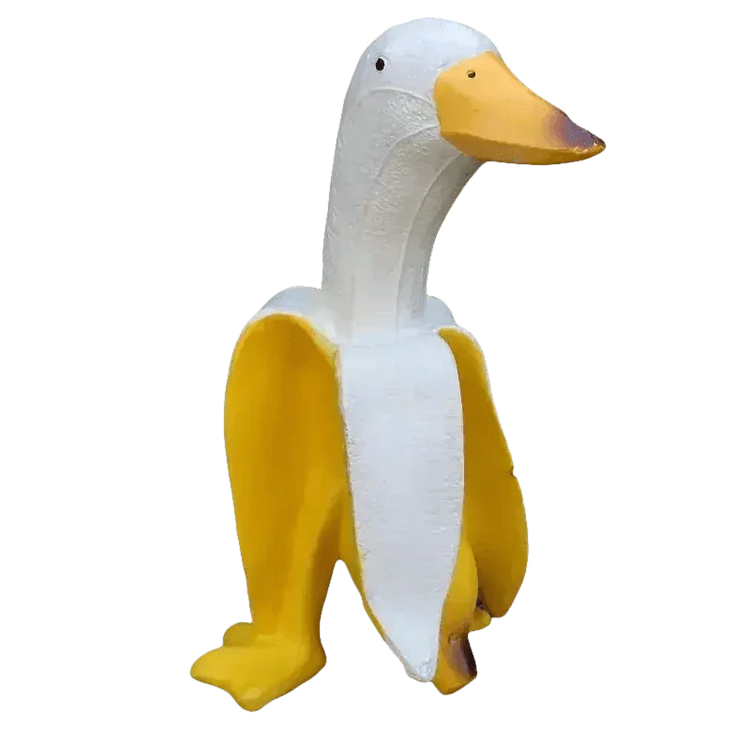 Banana Duck Creative Garden Decor Figurines Garden Decor by Beautifu Store