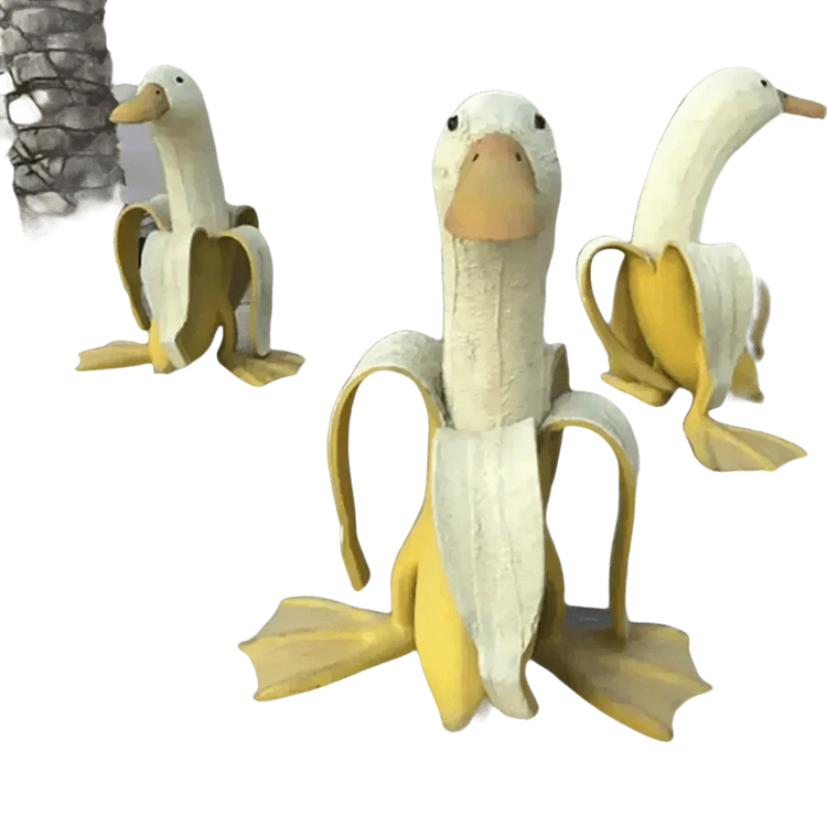 Banana Duck Creative Garden Decor Figurines Garden Decor by Beautifu Store