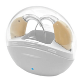 Beige Hearing Aids with Black Charging Case Sound Amplifier Hearing Aids Beige Black Hearing Aids Avoid Whistling Beige Case Hearing Aids by XceeFit Official Store