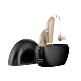 Beige Hearing Aids with Black Charging Case Sound Amplifier Hearing Aids Beige Black Hearing Aids Avoid Whistling Beige Case Hearing Aids by XceeFit Official Store