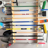 Garage Yard Tool Rack, Yard Tool Storage Rack Organizer for Garages and Rooms by HangThis Up My Shed Organizing System