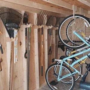 Bike Organizer – Shed Tool Rack for Efficient Storage Organizer for Shed Outdoor Storage by HangThis Up My Shed Organizing System