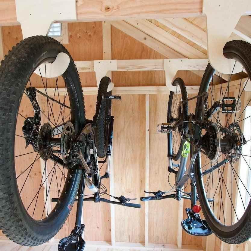 Bike Organizer – Shed Tool Rack for Efficient Storage Organizer for Shed Outdoor Storage by HangThis Up My Shed Organizing System