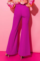 COUNTDOWN THE HOURS WOVEN FLARED PANTS PANTS by Flying Tomato