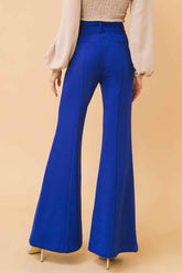 COUNTDOWN THE HOURS WOVEN FLARED PANTS PANTS by Flying Tomato