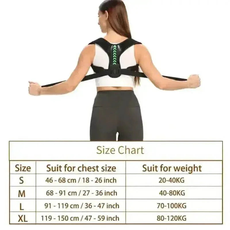 Black and Green Shoulder Posture Corrector Belt Back Posture Corrector by Professional outdoor life Store-STAWIN Official Store
