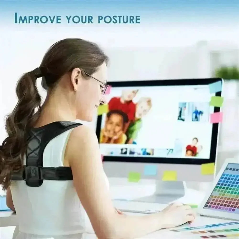 Black and Green Shoulder Posture Corrector Belt Back Posture Corrector by Professional outdoor life Store-STAWIN Official Store