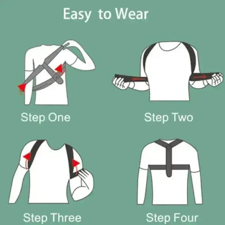 Black and Green Shoulder Posture Corrector Belt Back Posture Corrector by Professional outdoor life Store-STAWIN Official Store