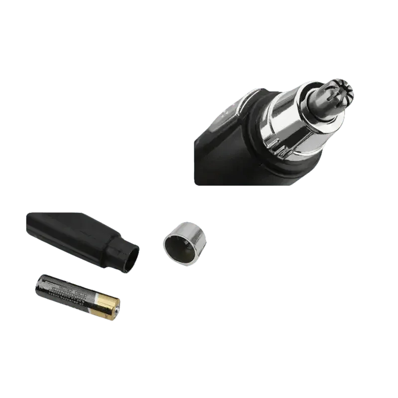 Black and Silver Nose Hair Trimmer Electric Ear Neck Trimmer Nose Hair Removal by Queen Make Up Store
