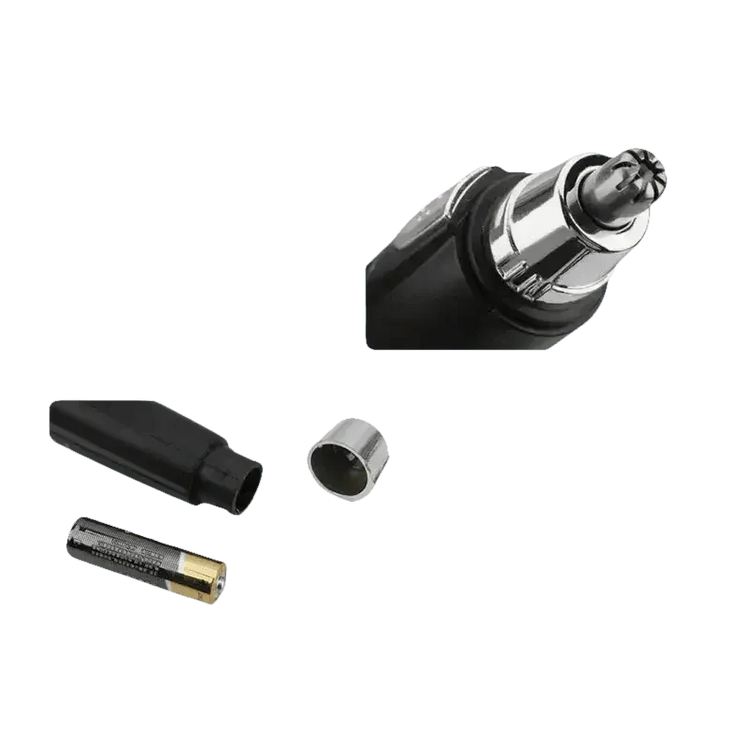 Black and Silver Nose Hair Trimmer Electric Ear Neck Trimmer Nose Hair Removal by Queen Make Up Store